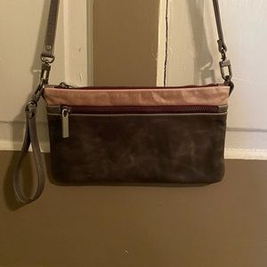 Rough and Tumble custom made crossbody/wristlet